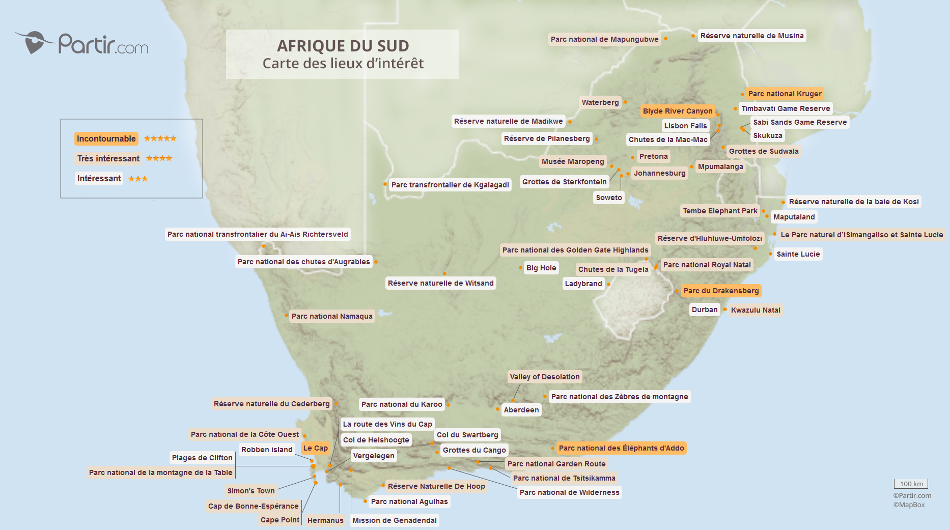 carte de l afrique du sud