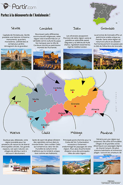 Carte des régions ANDALOUSIE