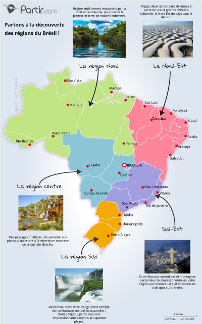 Carte des régions BRESIL