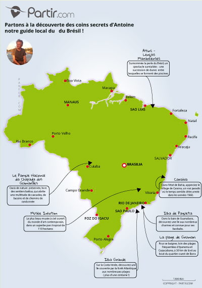 Carte des coins secrets de BRESIL