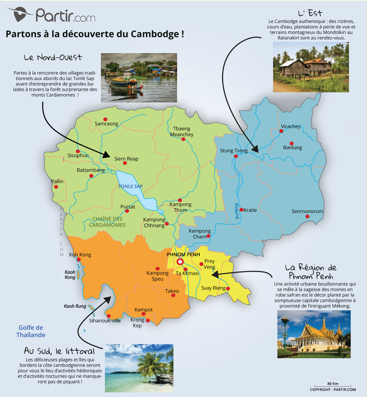 carte detaillee du cambodge