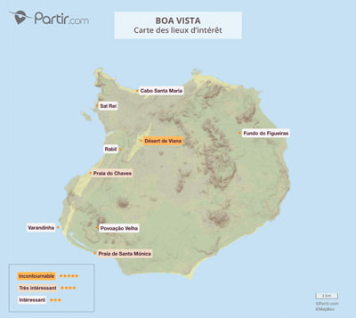 Carte touristique Boa Vista