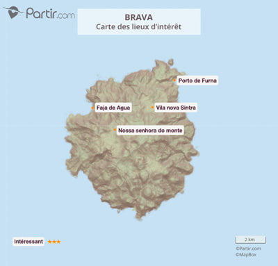 Carte touristique Brava