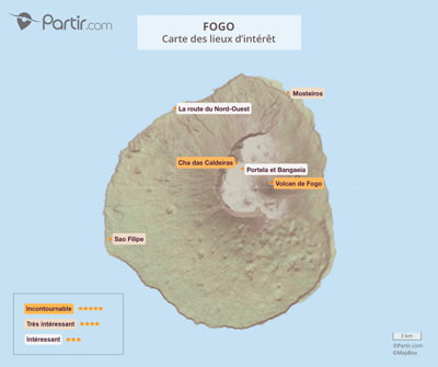 Carte touristique Fogo