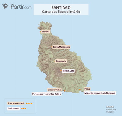 Carte touristique Santiago