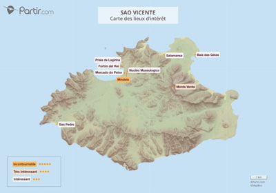 Carte touristique Sao Vicente