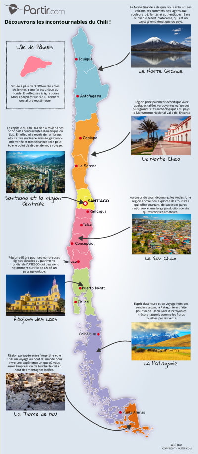 Carte des régions CHILI