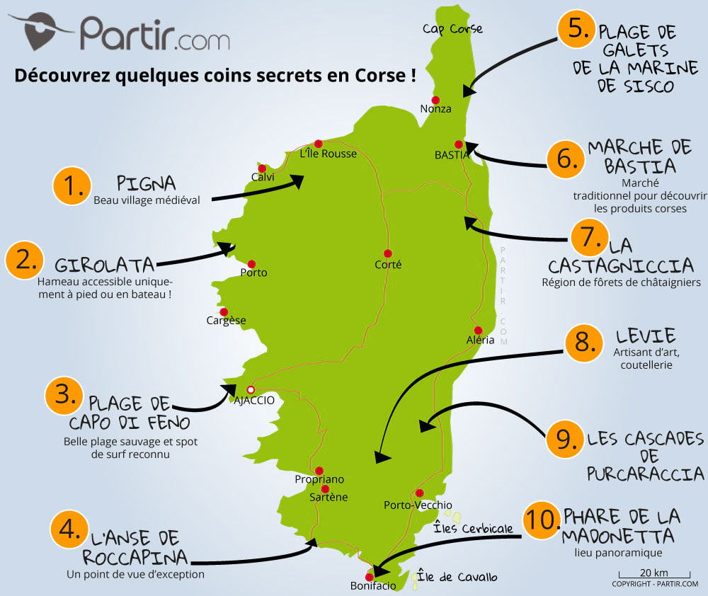 carte corse voyage