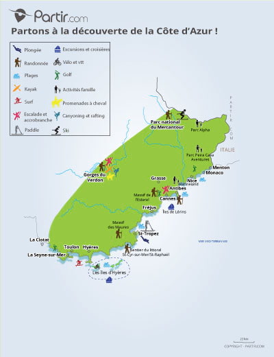 Carte que faire COTE D'AZUR