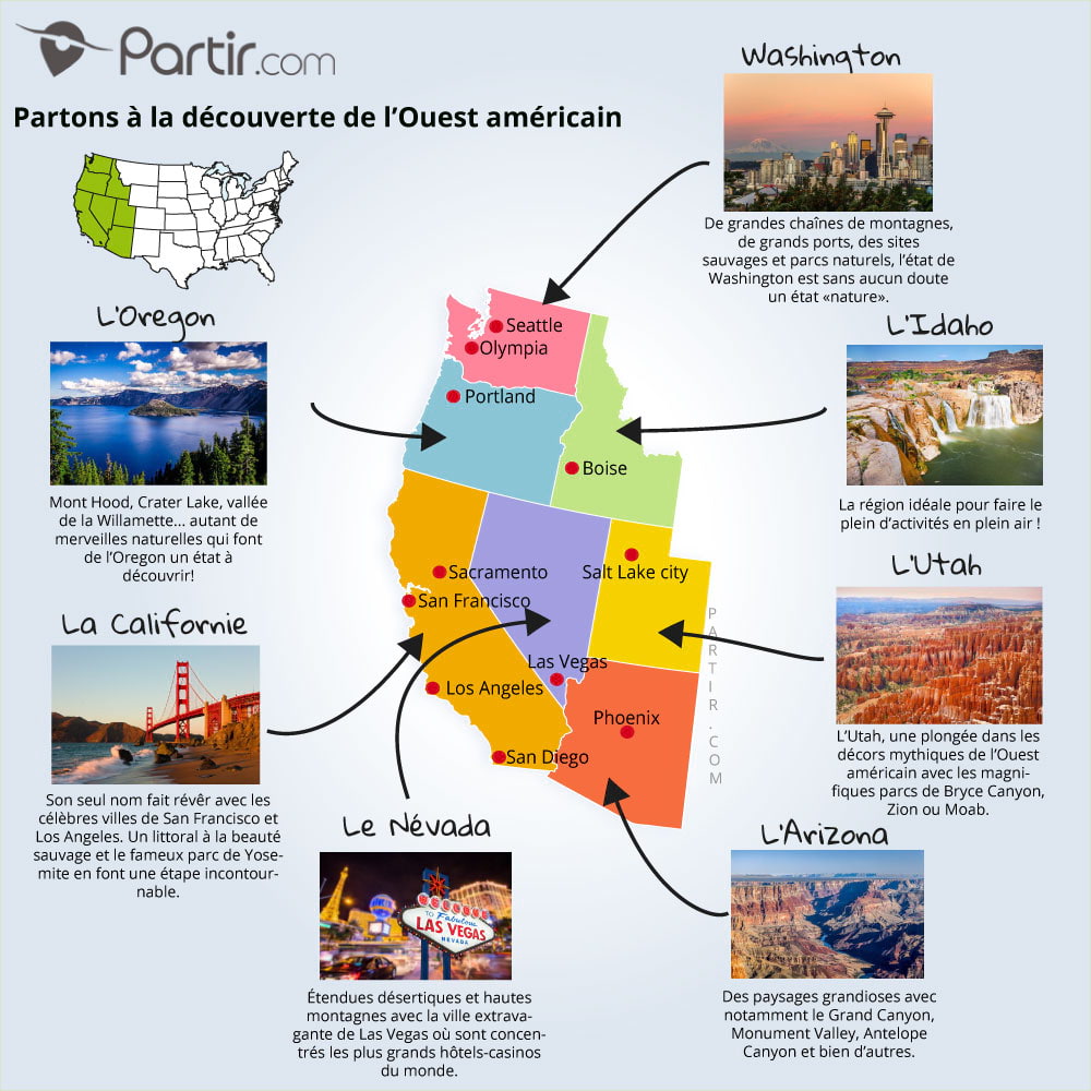 carte californie tourisme