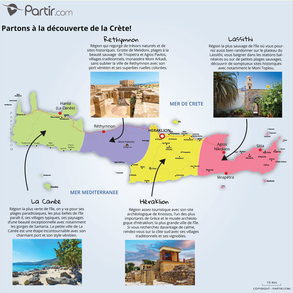 Que Voir En Crète Cartes Touristiques Et Incontournables