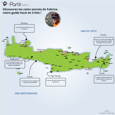 Carte des coins secrets de CRETE