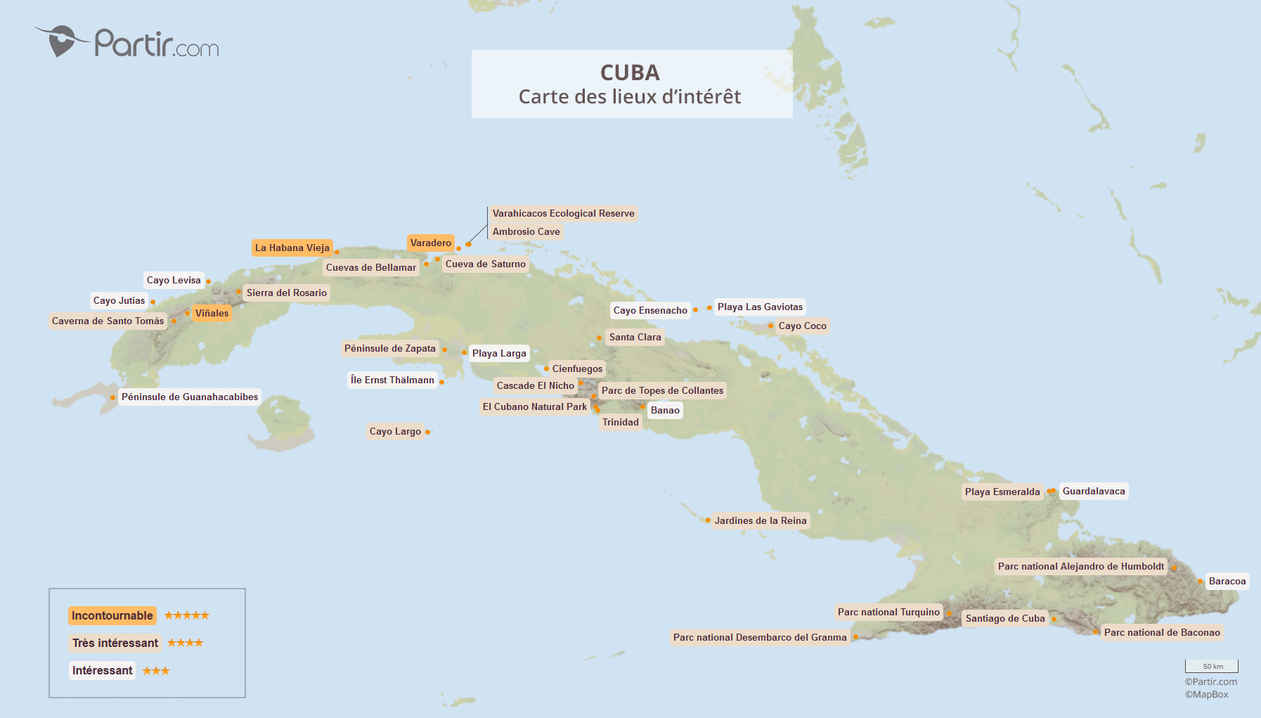 Cuba carte geographique