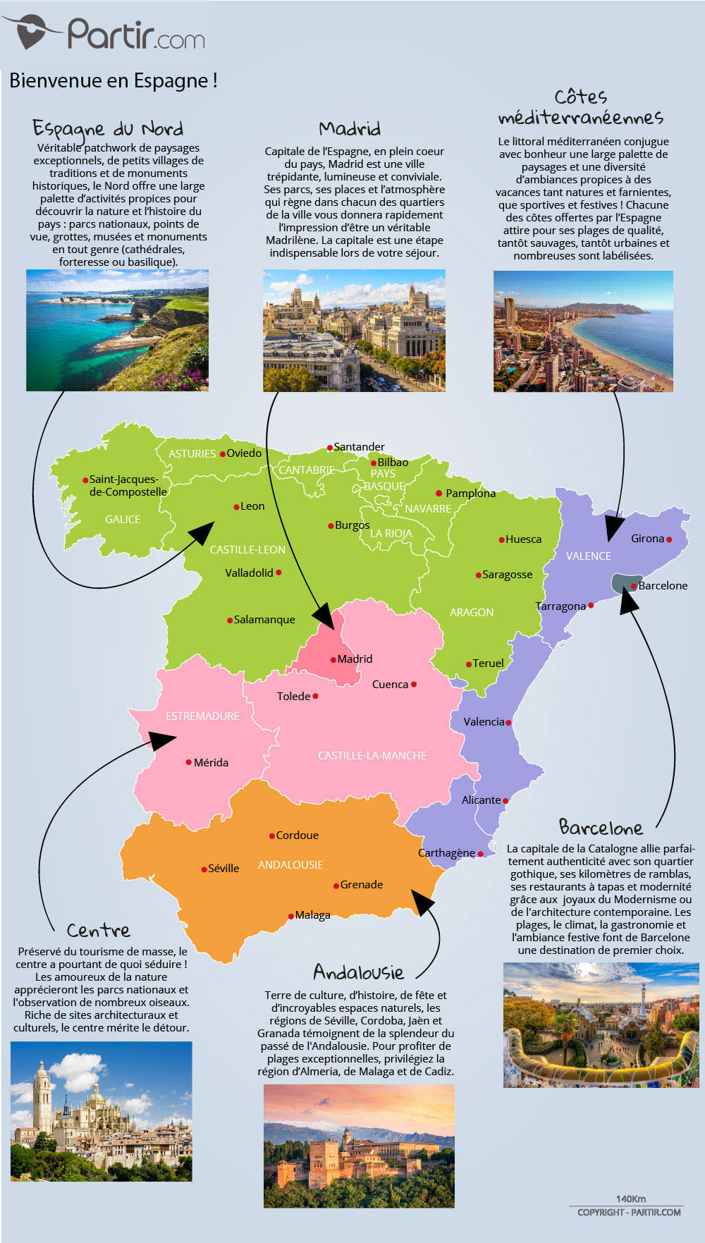 régions touristiques d espagne