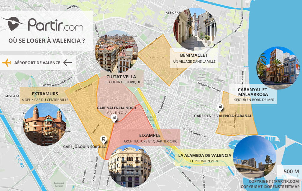 carte où se loger à Valencia