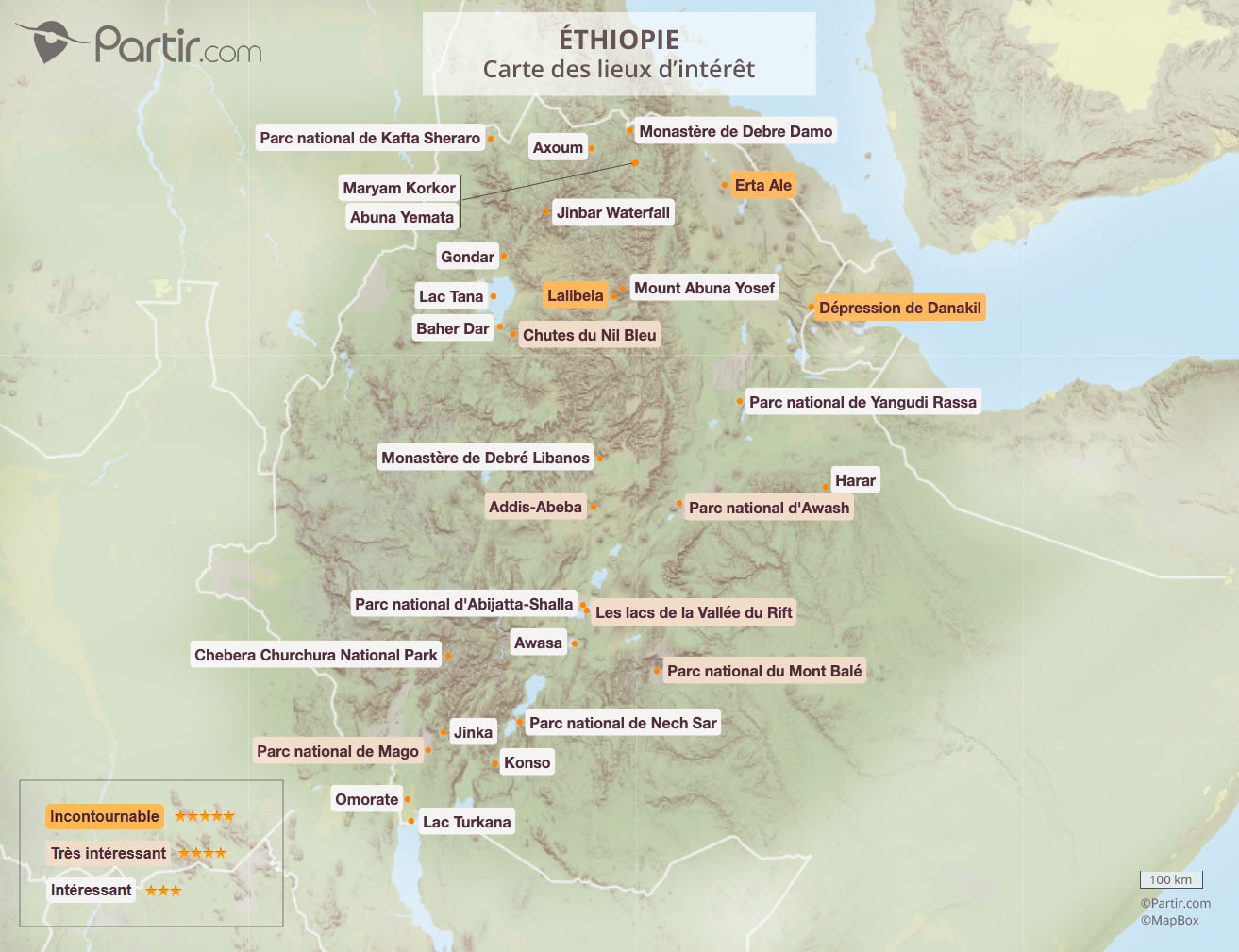 carte géographique de l ethiopie