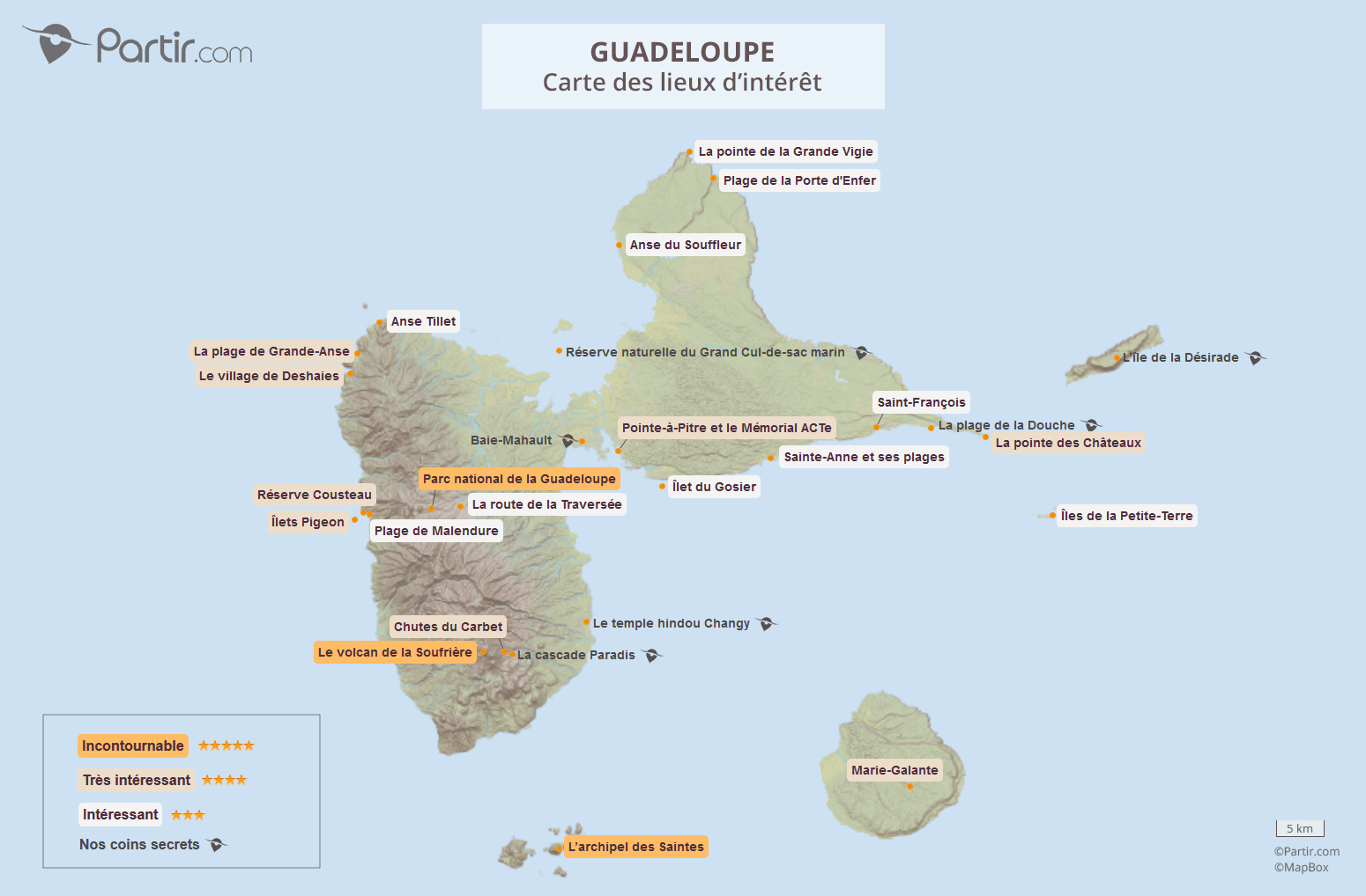 guadeloupe carte routière