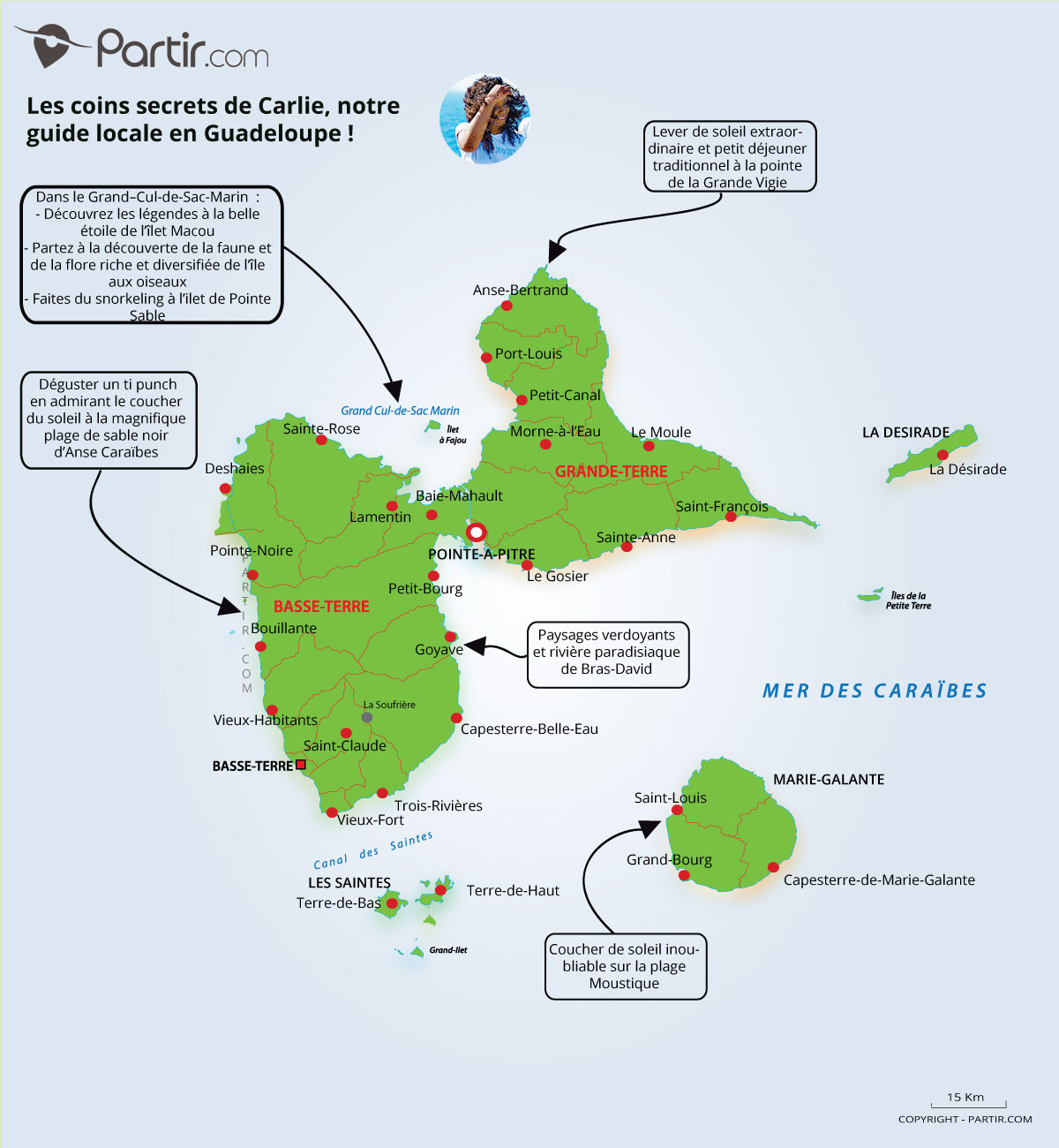 saint François Guadeloupe carte géographique mondial