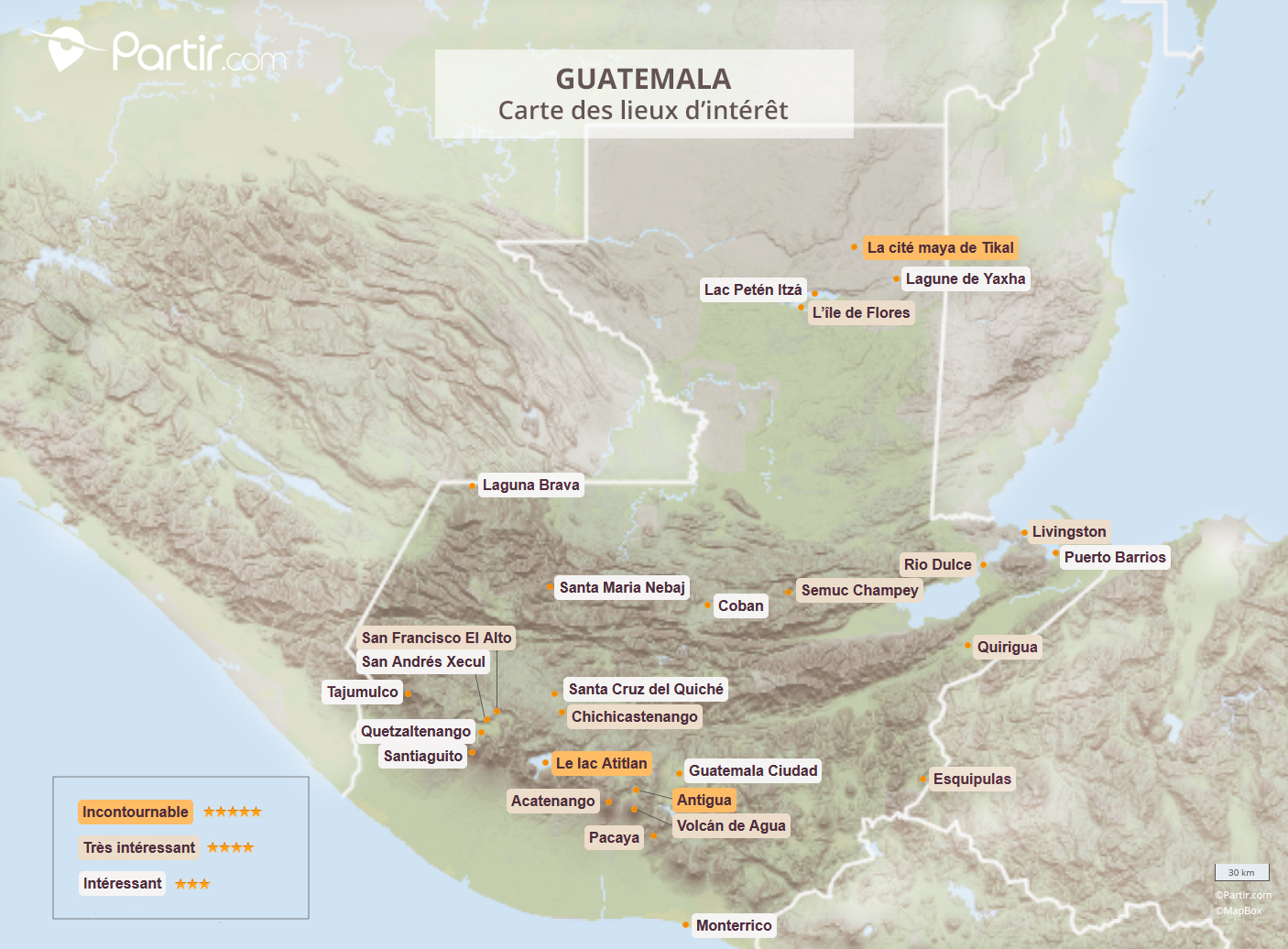 carte du guatemala