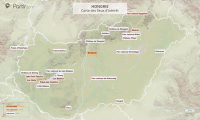 Carte touristique Hongrie