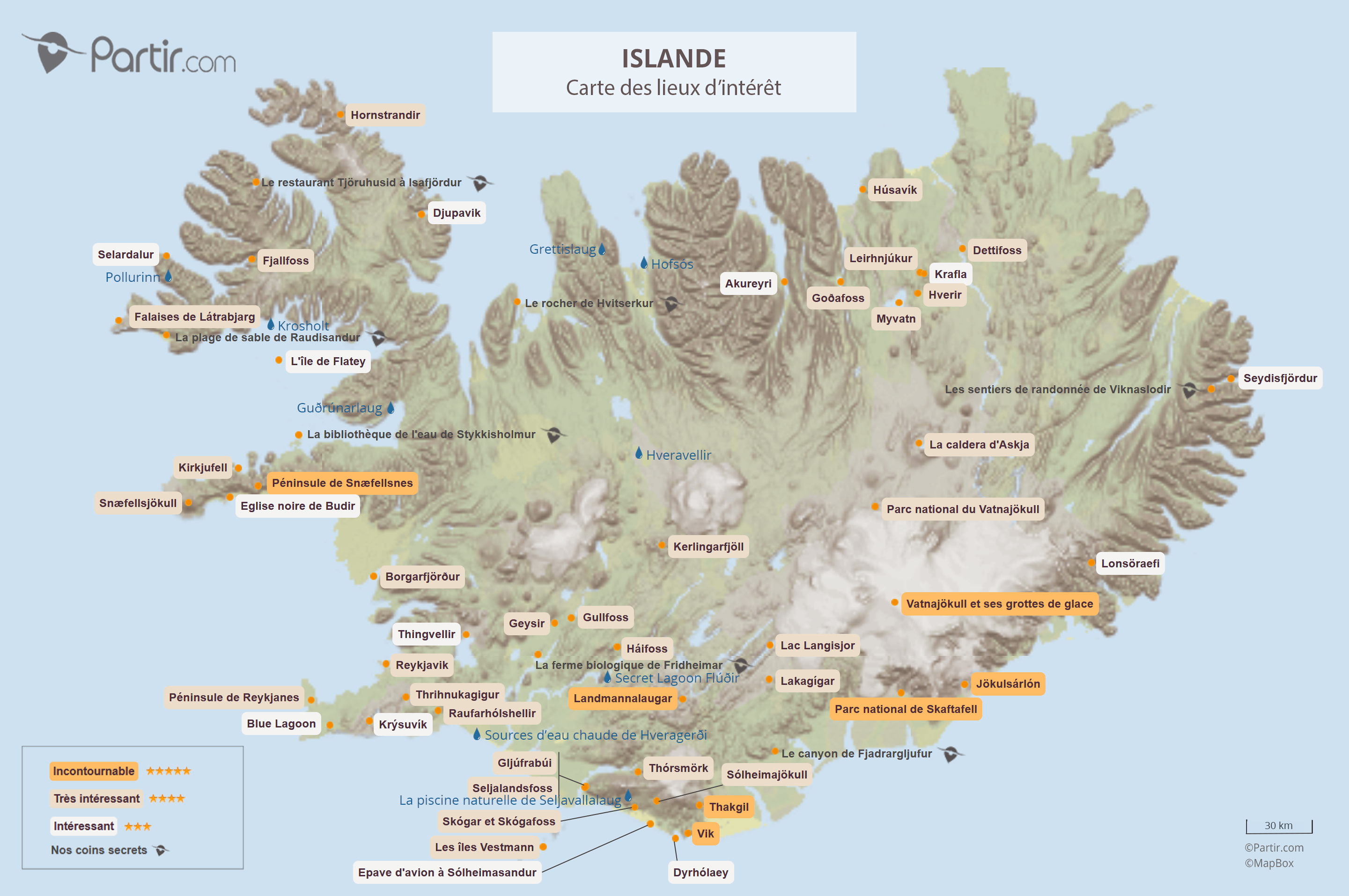 carte routière d islande 4 Cartes Touristiques D Islande Pour Ne Rien Manquer En 2020 carte routière d islande