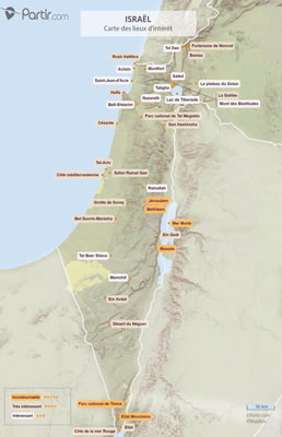 Carte touristique Israël