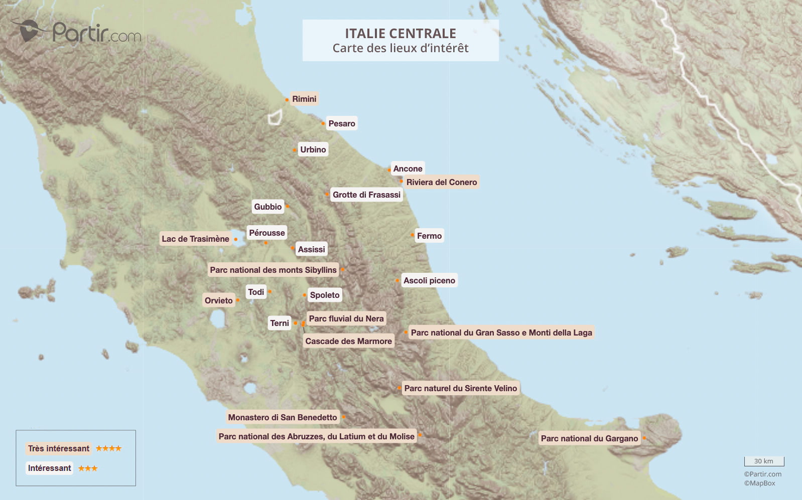 Carte Italie Centrale