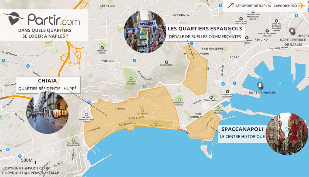 carte où se loger à Naples