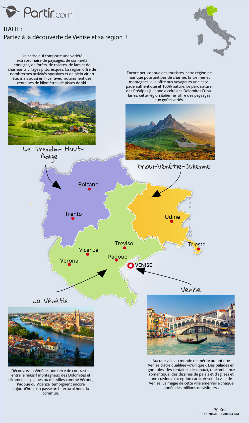 Carte des régions Venise