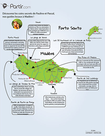 Carte des coins secrets de MADERE