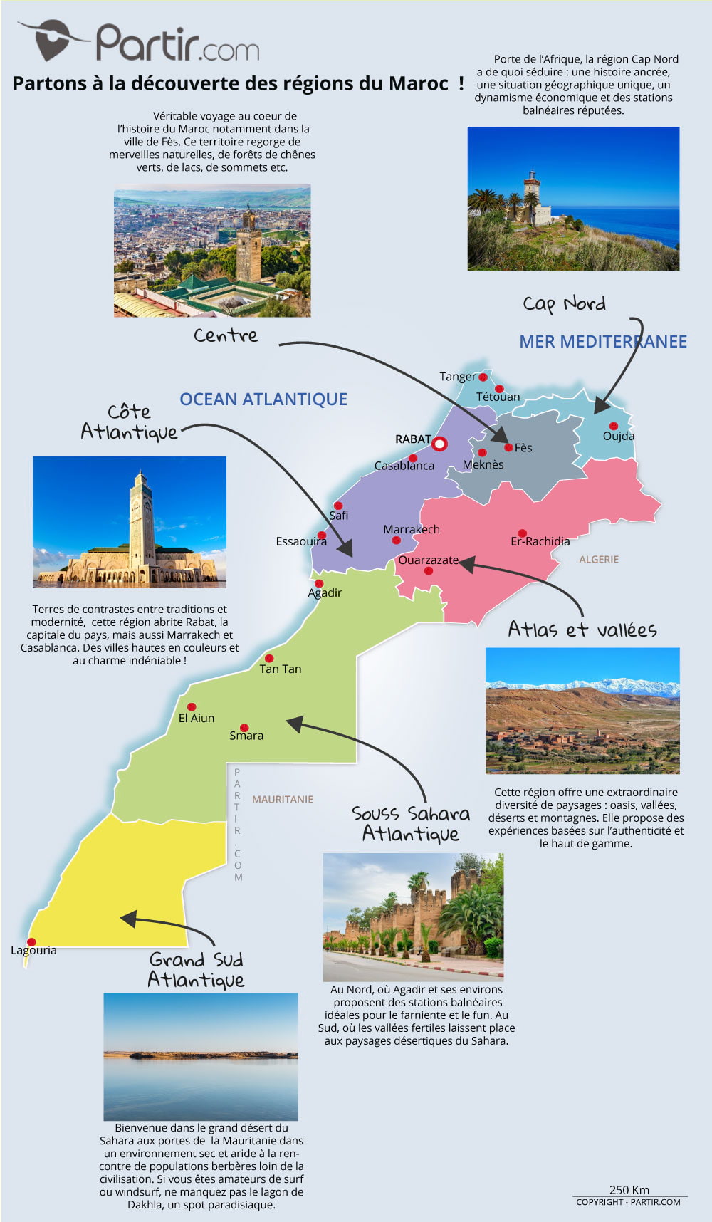 Carte du Maroc détaillée