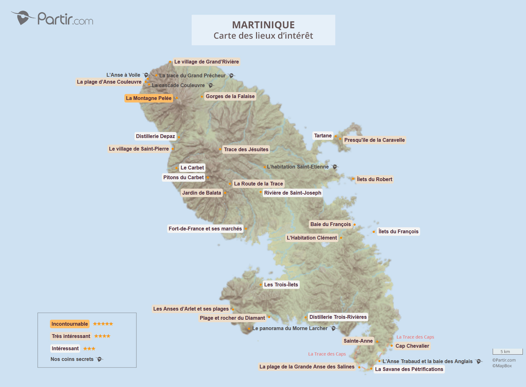 carte de la martinique et ses iles