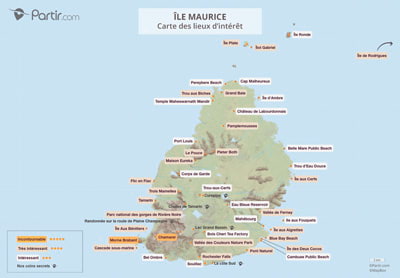 Carte touristique Ile Maurice