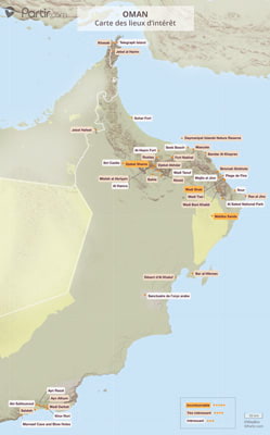 Carte touristique Oman