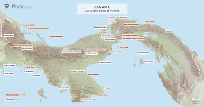 Carte touristique PANAMA