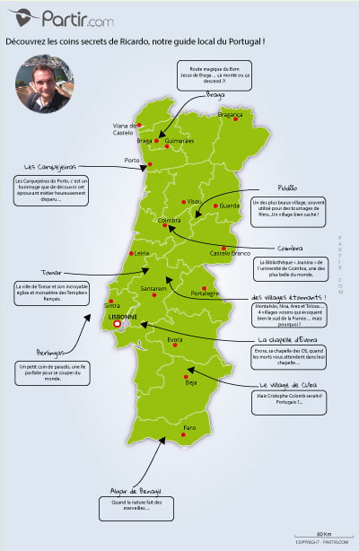Carte des coins secrets PORTUGAL