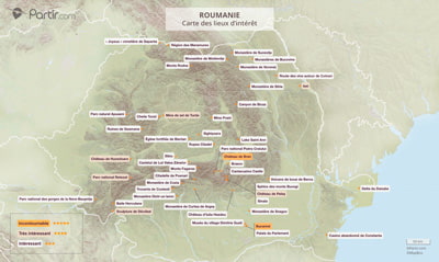 Carte touristique Roumanie