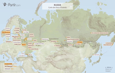 Carte touristique Russie
