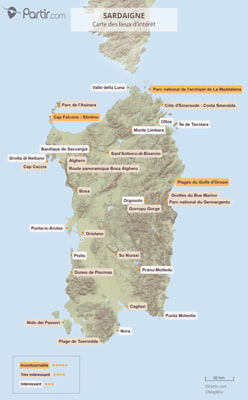 forum voyage sardaigne Carte touristique Sardaigne