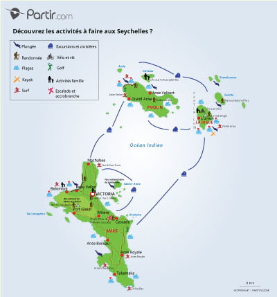Carte que faire SEYCHELLES