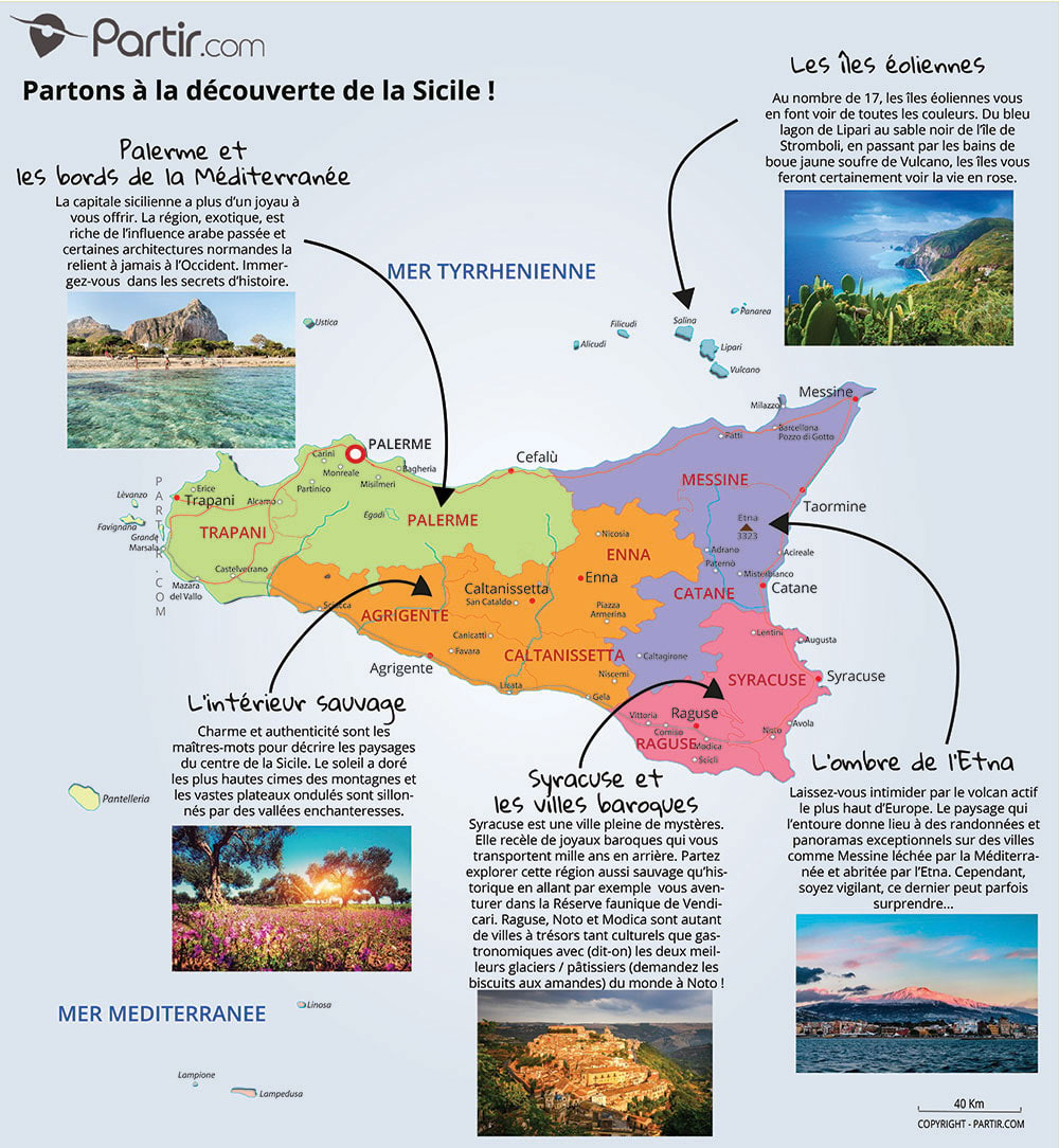 sicile carte touristique