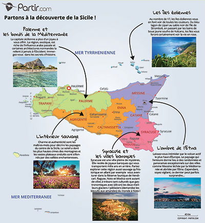 Carte des régions SICILE