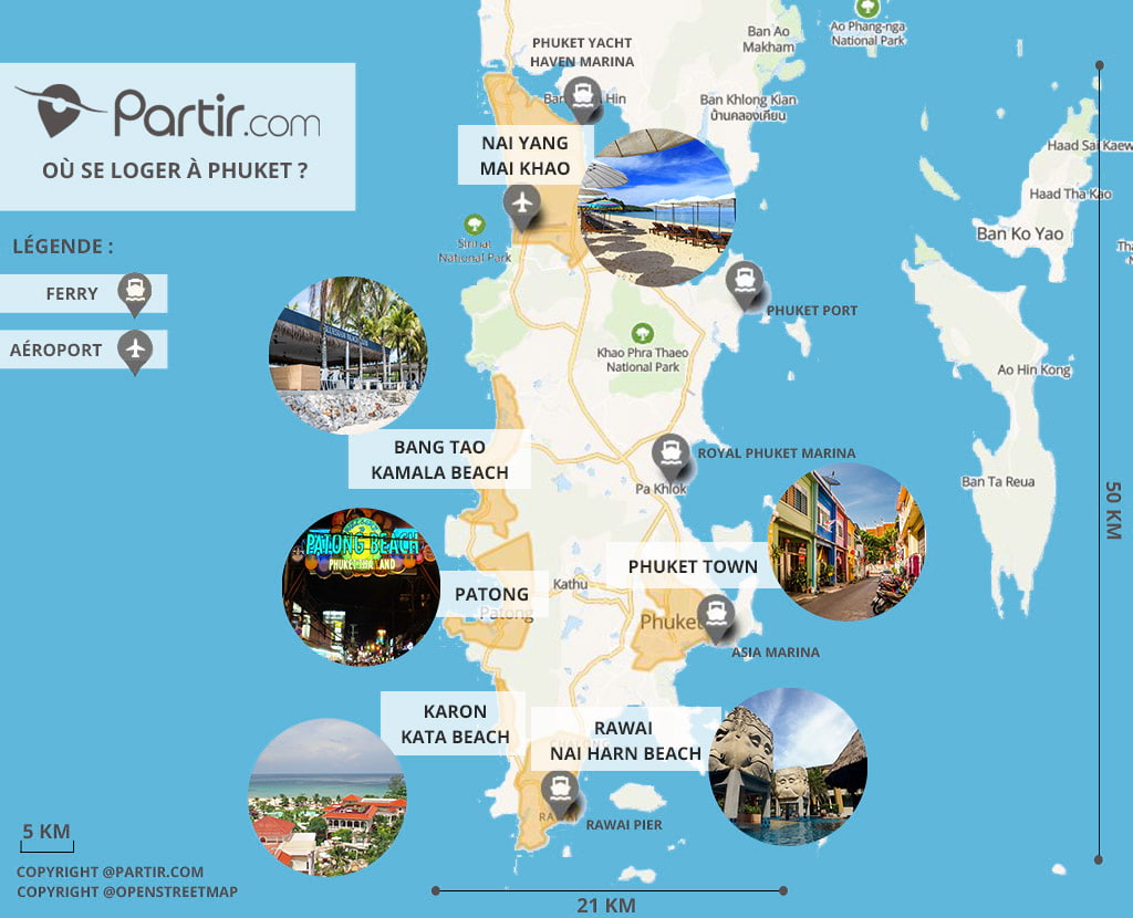 carte où se loger à Phuket