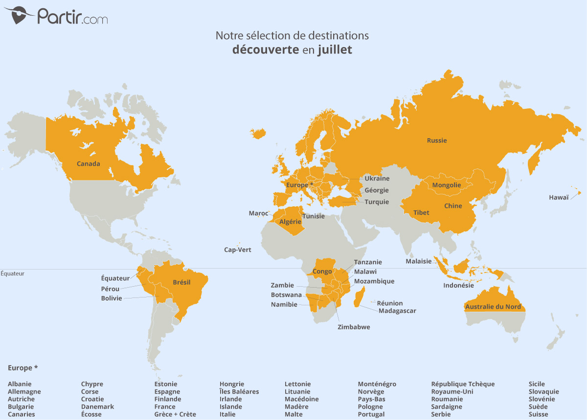 Voyages en juillet les meilleures idées de destinations