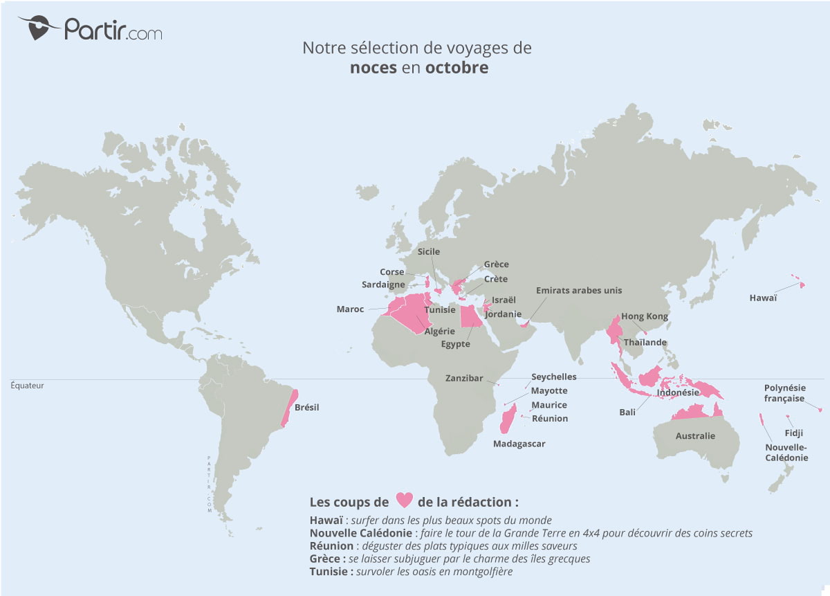 voyage de noces octobre novembre