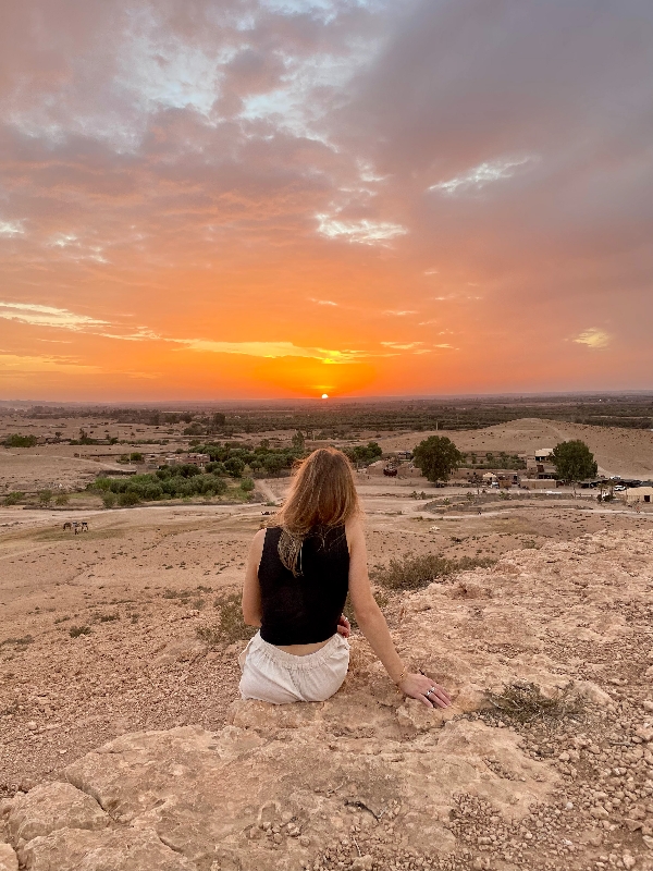 photo originale Maéva Seigner©  Coucher de soleil sur Agafay