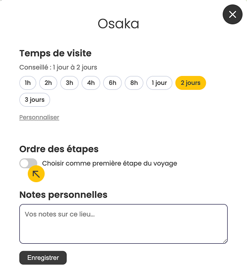 Encart première étape du parcours